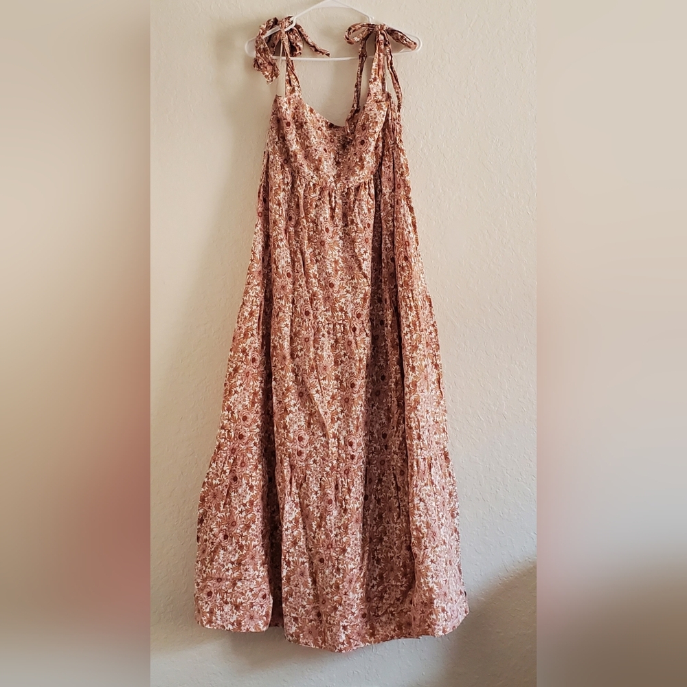 House of Harlow 1960 linen floral tie strap size large